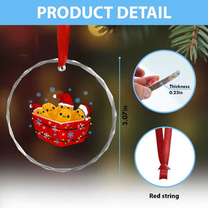 Christmas Chicken Nuggets Crystal Glass Ornament Funny Food Lover Gift TS12 Print Your Wear