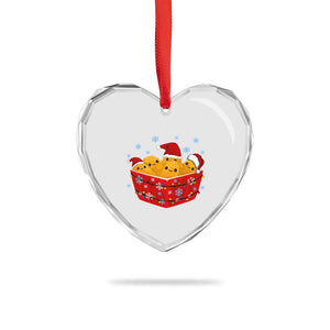Christmas Chicken Nuggets Heart Crystal Glass Ornament Funny Food Lover Gift TS12 Print Your Wear