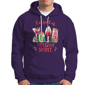 Christmas Cocktails Drinking I'm Full Of Holiday Spirit Hoodie TS09 Purple Printyourwear
