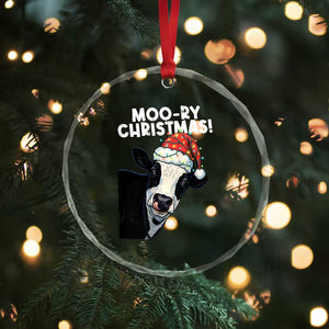 Christmas Cow Crystal Glass Ornament Funny Moo Ry Christmas Farmer Gift TS10 Print Your Wear