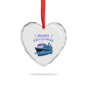 Christmas Cruise Heart Crystal Glass Ornament Merry Cruisemas Xmas Family Trip Reunion TS02 Print Your Wear