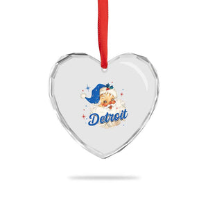 Christmas Detroit Football Heart Crystal Glass Ornament Vintage Santa Lions Fan TS10 Print Your Wear