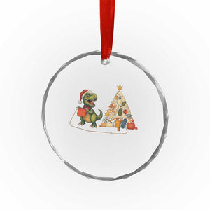 Christmas Dinosaur Knitting Crystal Glass Ornament Funny Yarn Tree Gift TS12 Print Your Wear