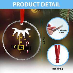 Christmas Elf Costume Crystal Glass Ornament Holiday Costume Funny Christmas Gift TS10 Print Your Wear