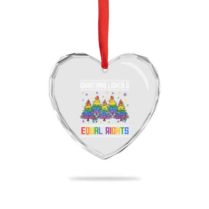 Christmas Equality Lights Ugly Sweater Heart Crystal Glass Ornament Xmas Activism Gift TS12 Print Your Wear
