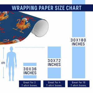 Christmas F Caw F Wrapping Paper Roll Funny Chicken Meme TS14 Print Your Wear