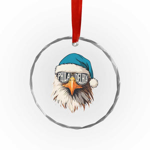 Christmas Football Lover Crystal Glass Ornament Green Santa PFE Game Day TS11 Print Your Wear