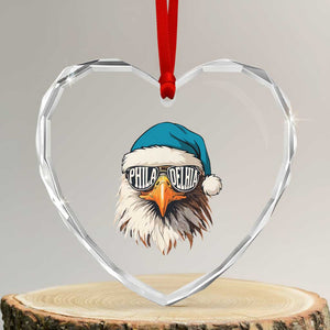 Christmas Football Lover Heart Crystal Glass Ornament Green Santa PFE Game Day TS11 Transparent Glass 3'' Heart Print Your Wear