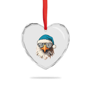 Christmas Football Lover Heart Crystal Glass Ornament Green Santa PFE Game Day TS11 Print Your Wear