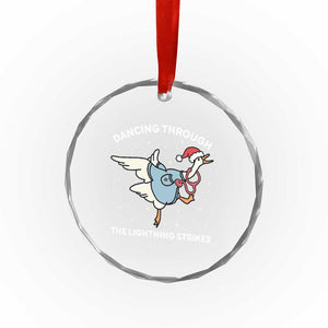 Christmas Goose Nurse Crystal Glass Ornament Dancing Through The Lightning Strikes TS14 Print Your Wear