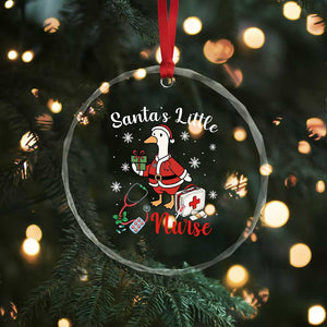 Christmas Goose Nurse Crystal Glass Ornament Santa Little Nurse TS14 Print Your Wear