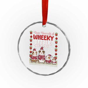 Christmas Guinea Pig Lover Crystal Glass Ornament Have Yourself A Wheeky Little TS12 Print Your Wear