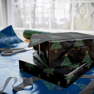 Christmas Gun Wrapping Paper Roll Xmas Tree 2nd Amendment Star TS11 Black Print Your Wear