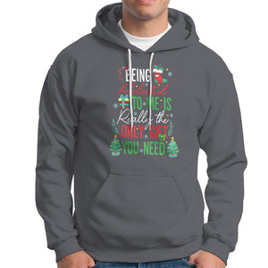 Christmas Hoodie Being Related To Me Is Really The Only Gift You Need TS09 Charcoal Printyourwear