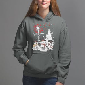 Christmas Hoodie Faith Hope Love Snowman Dandelion Jesus TS09 Printyourwear