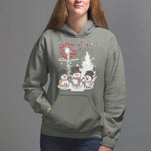 Christmas Hoodie Faith Hope Love Snowman Dandelion Jesus TS09 Printyourwear