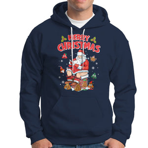 Christmas Hoodie Funny Santa Pooping Down The Chimney TS09 Printyourwear