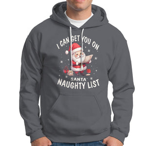 Christmas Hoodie I Can Get You On The Naughty List Cute Santa TS09 Charcoal Printyourwear