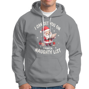 Christmas Hoodie I Can Get You On The Naughty List Cute Santa TS09 Sport Gray Printyourwear
