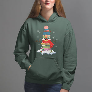 Christmas Hoodie Snowman Library Book Stack Winter Librarian TS09 Printyourwear