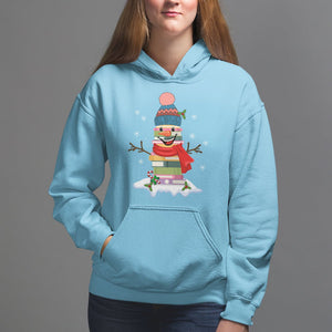 Christmas Hoodie Snowman Library Book Stack Winter Librarian TS09 Printyourwear