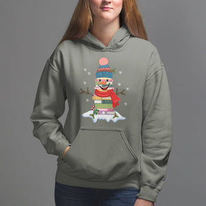 Christmas Hoodie Snowman Library Book Stack Winter Librarian TS09 Printyourwear