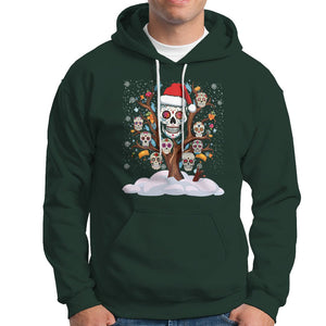 Christmas Hoodie Sugar Skull On Tree Funny Xmas TS09 Dark Forest Green Printyourwear