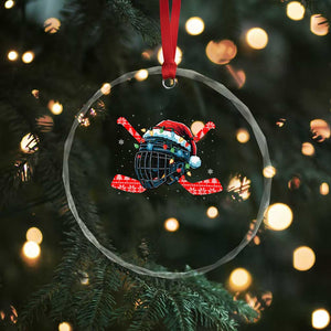 Christmas Ice Hockey Helmet Santa Crystal Glass Ornament Funny Xmas Gift TS12 Print Your Wear