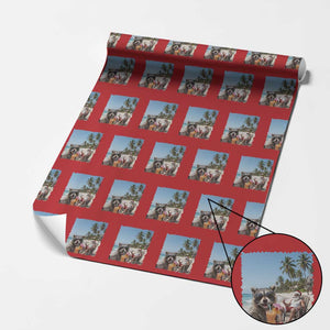 Christmas In July Raccoon And Santa Wrapping Paper Roll Tropical Summer Vacation Graphic
