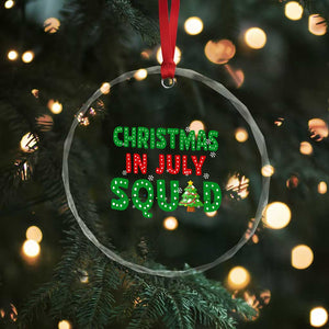 Christmas In July Squad Crystal Glass Ornament Funny Summer Xmas TS10 Print Your Wear