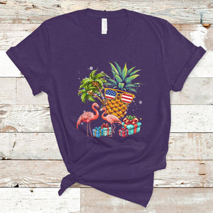 Christmas in July T Shirt Christmas In July Flamingo Pineapple Xmas Squad Summer TS02 Purple Printyourwear