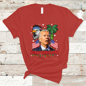 Christmas in July T Shirt Funny Confused Biden Merry Christmas In July Summer Xmas TS02 Red Printyourwear