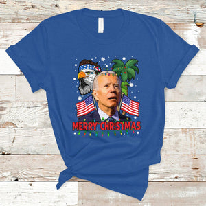 Christmas in July T Shirt Funny Confused Biden Merry Christmas In July Summer Xmas TS02 Royal Blue Printyourwear