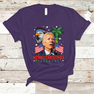 Christmas in July T Shirt Funny Confused Biden Merry Christmas In July Summer Xmas TS02 Purple Printyourwear