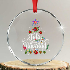 Christmas In Mexico Crystal Glass Ornament Feliz Navidad Pinata Star Xmas Tree TS11 Transparent Glass 3'' Circle Print Your Wear