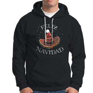 Christmas in Mexico Hoodie Feliz Navidad Santa Hat Sombrero TS09 Black Printyourwear