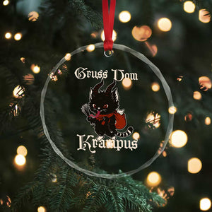 Christmas Krampus Cat Crystal Glass Ornament Gruss Vom Krampus Pagan Yule Xmas TS11 Print Your Wear