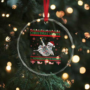 Christmas Lights And Reproductive Rights Ugly Christmas Crystal Glass Ornament Feminist Raccoon Gift TS12 Print Your Wear