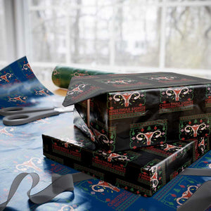 Christmas Lights And Reproductive Rights Wrapping Paper Roll Xmas Feminist Supporter Gift TS12 Black Print Your Wear