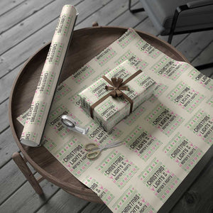 Christmas Lights And Womens Rights Wrapping Paper Roll Equality Feminist Gift TS12 Beige Print Your Wear