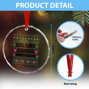 Christmas Lights For Human Rights Crystal Glass Ornament Equality Supporter Gift TS12 Print Your Wear