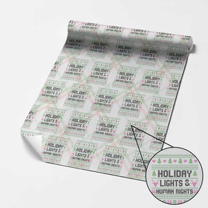 Christmas Lights For Human Rights Wrapping Paper Roll Equality Supporter Gift TS12 Christmas Plaid Print Your Wear