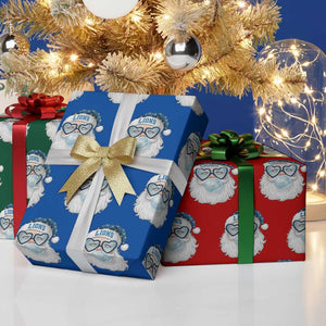 Christmas LF Wrapping Paper Roll Vintage Retro Santa Bubble Gum Game Day TS10 Print Your Wear