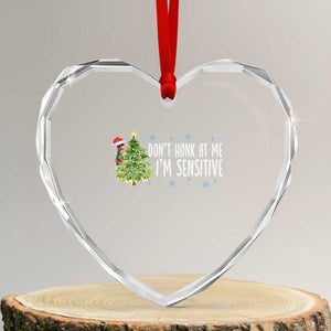 Christmas Marcus The Worm Heart Crystal Glass Ornament Dont Honk At Me Im Sensitive Funny Brainrot Meme TS10 Transparent Glass 3'' Heart Print Your Wear