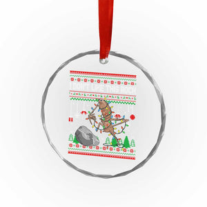 Christmas Marcus The Worm Meme Crystal Glass Ornament I Dont Like This Rock Brainrot Funny Ugly Xmas TS10 Print Your Wear