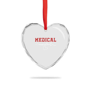 Christmas Medical Assistant Heart Crystal Glass Ornament MA Nurse Gift TS10 Print Your Wear
