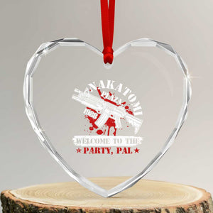 Christmas Nakatomi Plaza 1988 Heart Crystal Glass Ornament Welcome To The Party Pal TS09 Transparent Glass 3'' Heart Print Your Wear