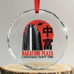 Christmas Nakatomi Plaza Crystal Glass Ornament Christmas Party 1988 Vintage Japanese Style TS11 Transparent Glass 3'' Circle Print Your Wear