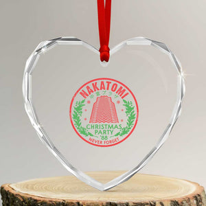 Christmas Nakatomi Plaza Heart Crystal Glass Ornament Christmas Party 1988 Never Forget Xmas Mistletoe TS11 Transparent Glass 3'' Heart Print Your Wear