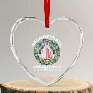 Christmas Nakatomi Plaza Heart Crystal Glass Ornament Christmas Party 1988 Xmas Wreath TS11 Transparent Glass 3'' Heart Print Your Wear
